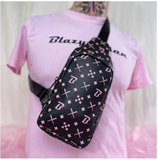 Blazy Susan - Smell Proof Cross-Body Bag - Black Leather