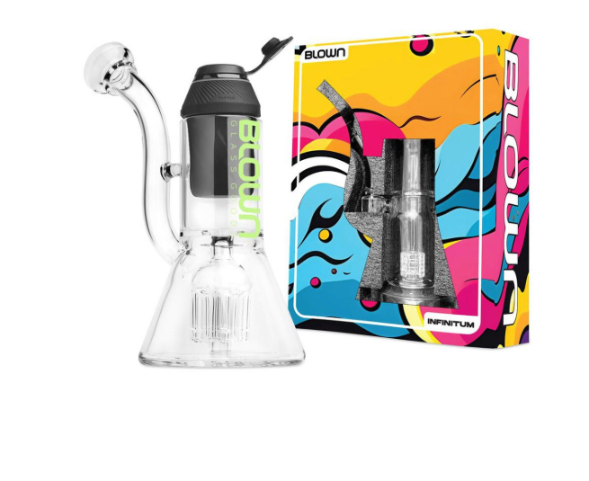 BLOWN Glass Goods Proxy Bubbler - Tree Perc w/ Beaker Bottom - Slyme