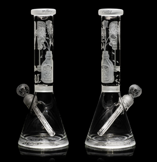 Milkyway Glass - Potion Rose 14″ Clear Beaker Bong