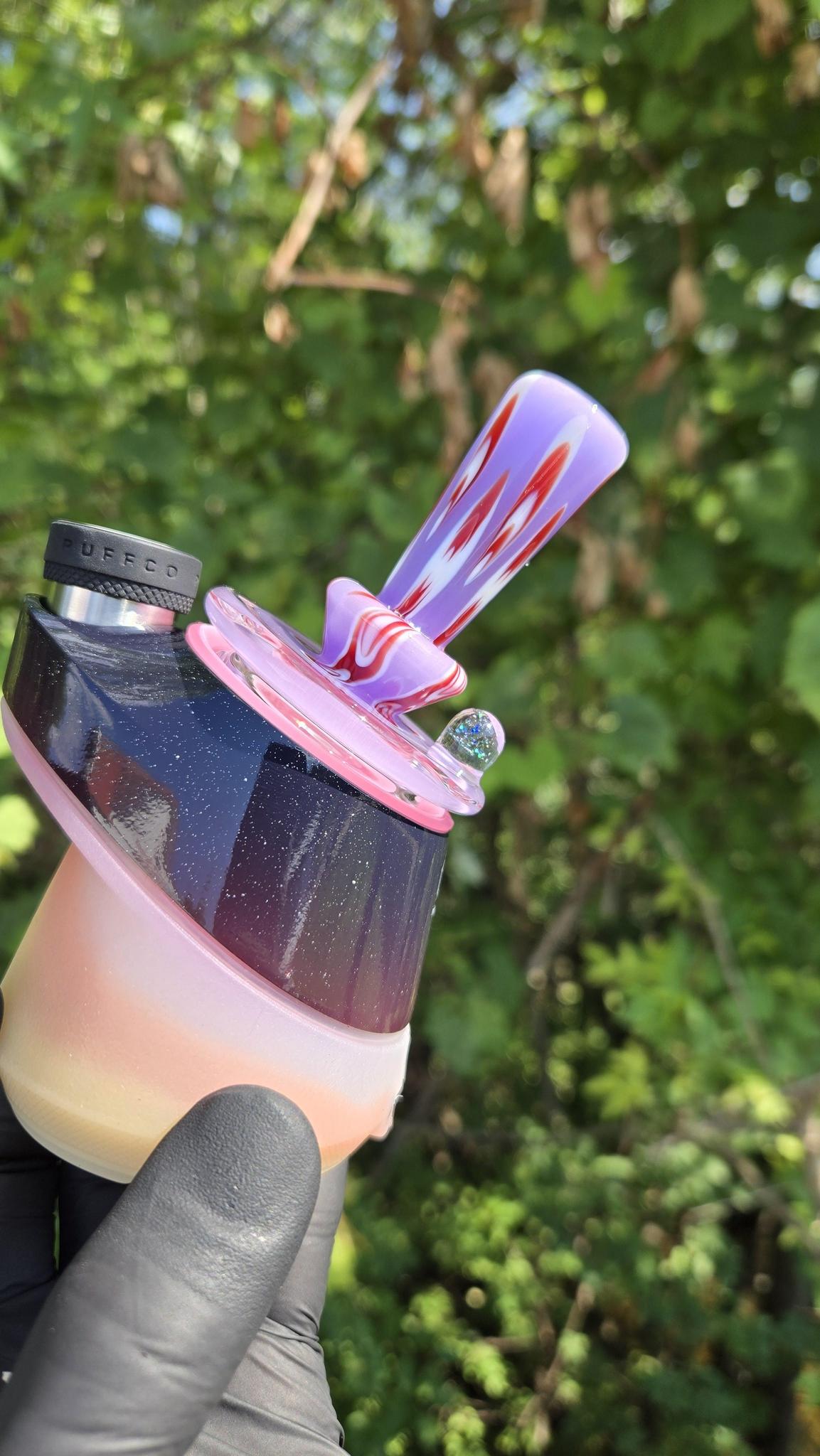 Indo Glass X Geoffmade - Clear Bottom Frit Work Dry Peak/Pro Attachment #3