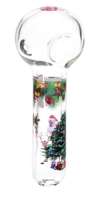 Pulsar Ho-Ho-Holiday Glass Herb Pipe Duo