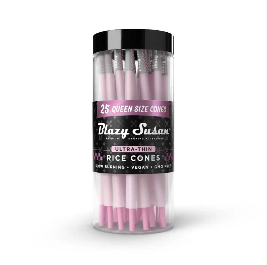 Blazy Susan - Ultra Thin Rice Pre Rolled Cones 50ct Jar