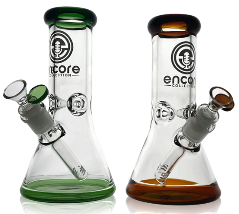 Encore Glass Beaker - 8" 50mm x 7mm. A durable and versatile laboratory beaker with a matching color lip and base. Perfect for a variety of scientific and educational applications.