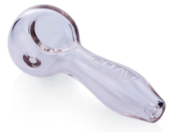 Grav Labs Classic Spoon - Durable Borosilicate Glass Spoon with an Inverted Ash Catching Mouthpiece for a Cleaner Smoking Experience.