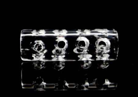 Ruby Pearl Co - Hollow Quartz Pillar with Holes