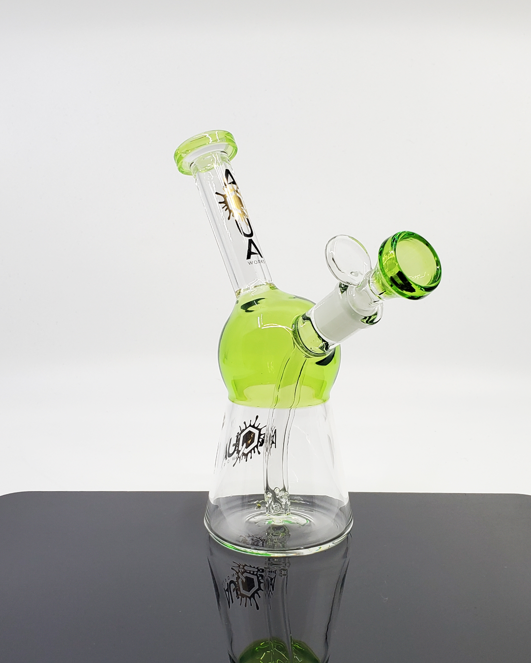 Aqua Works Glass 7” Ball Straight Tube | Smooth Hits with 14MM Joint and Durable Build for Enhanced Filtration