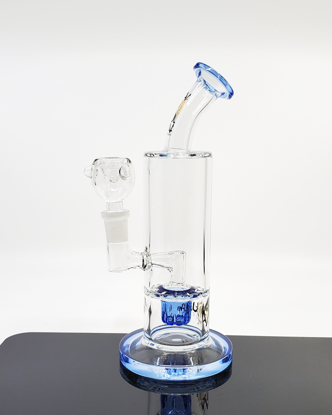 Aqua Works 8.5” Turbine Straight Tube | Smooth Filtration with Turbine Perc and Compact Design for Daily Dabbing