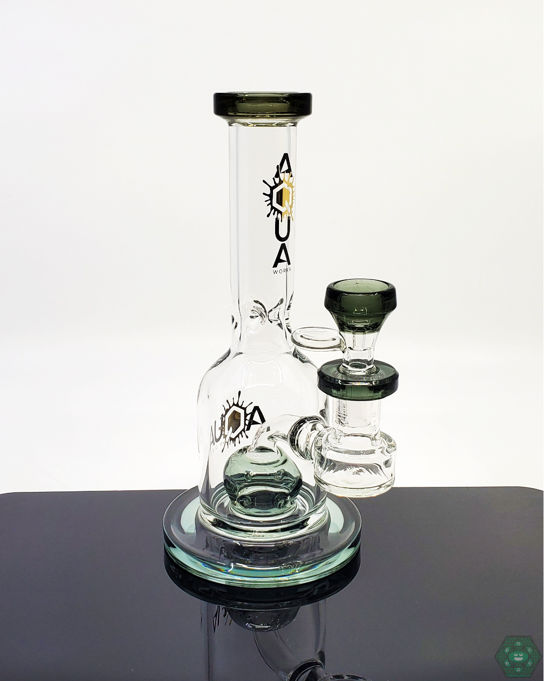 Aqua Works Glass 8” Bell Straight Tube | Compact and Durable Water Pipe for Smooth, Consistent Hits