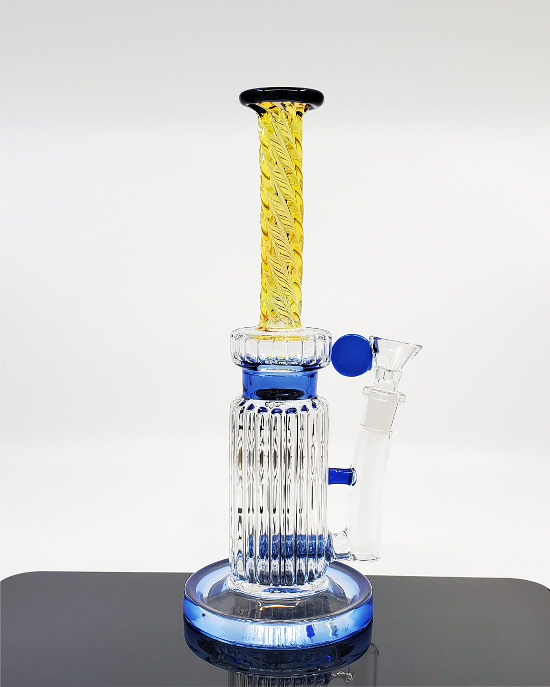 Aqua Works Scalloped Straight Tube | Stable and Durable Glass with Classic Design for Smooth Smoking Sessions
