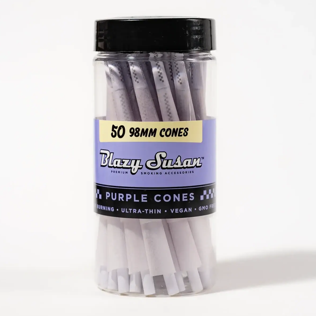 Blazy Susan - Purple Pre Rolled Cones 50ct Jar
