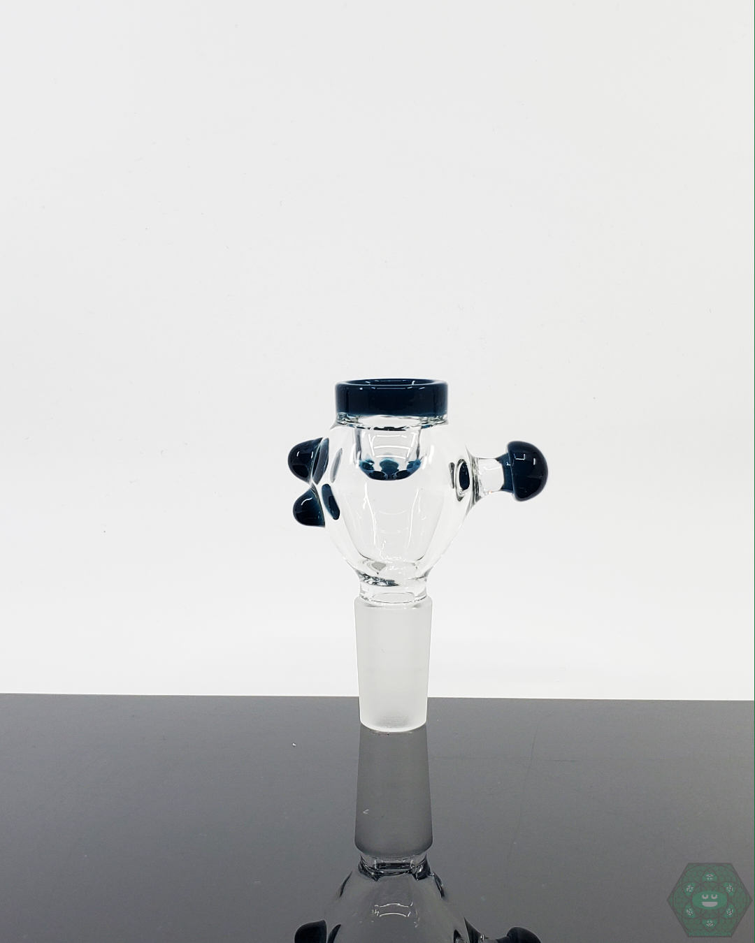 BSG 14mm Dark Blue Glass Slide with handle, a stylish and functional accessory designed for durability and easy use.