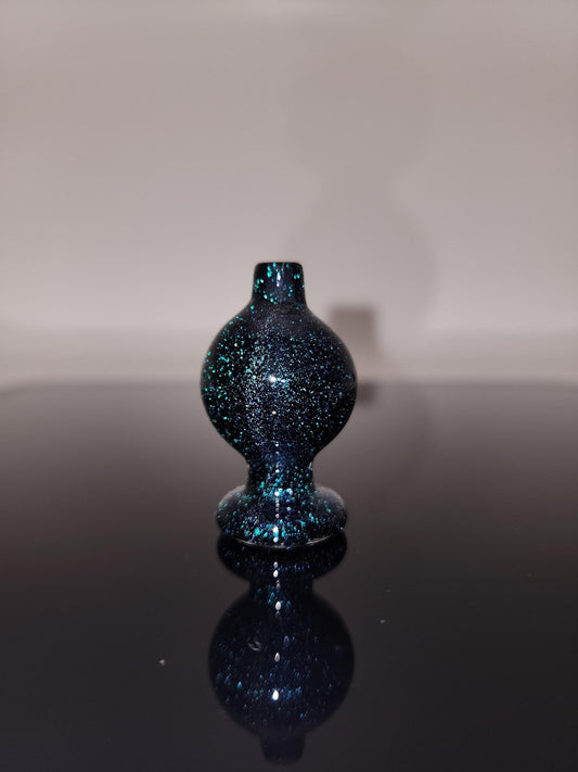 Close-up of the BSG Dichro Bubble Cap, showcasing its stunning dichroic finish and durable construction, perfect for optimizing dabbing performance.
