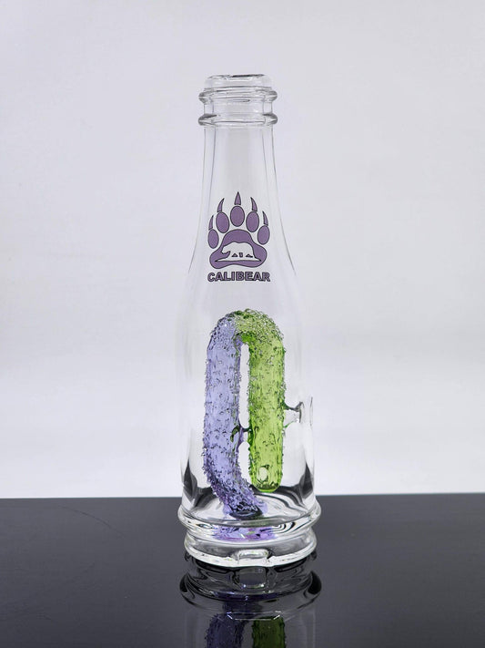 Close-up of the Calibear Glass Attachment, highlighting its precision craftsmanship and enhanced vapor filtration for Puffco Peak OG/Pro.
