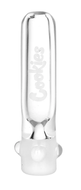 Cookies OG Chillum - 3-inch chillum style hand pipe with three grip marbles, Cookies logo, and borosilicate glass construction. Perfect for easy packing and smoking.