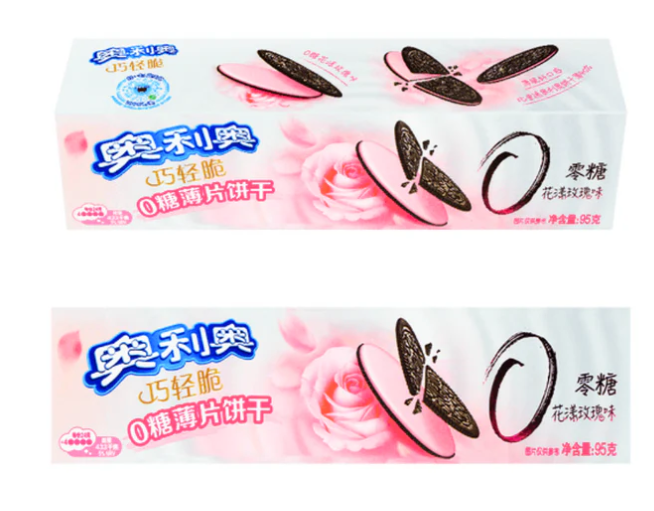 Oreo Cookies Crispy Thin Rose Flavor Zero Sugar (China)
