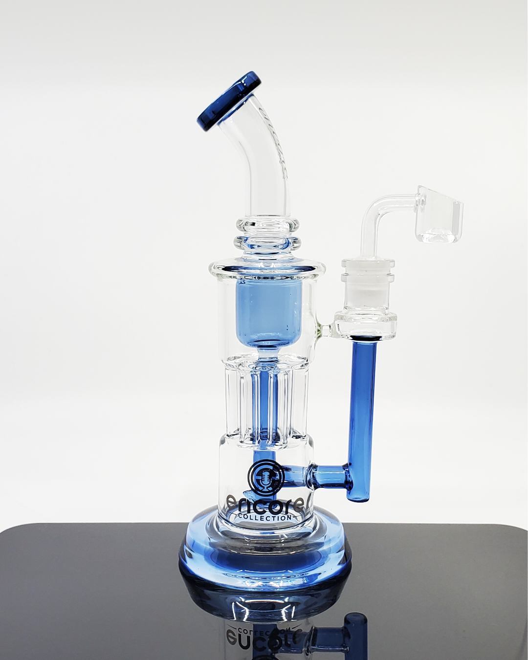 Encore Glass 10” Fab Incycler with a Faberge egg-style design, offering smooth hits, durable glass, and efficient recycling for an enhanced experience.