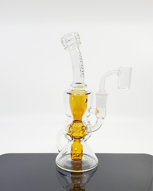 9-inch Encore Glass Fab Incycler with Faberge-style design, offering compact filtration and smoother, cleaner hits