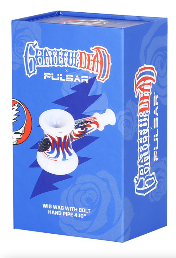 The Grateful Dead x Pulsar Bolt Wig Wag Glass Hammer Hand Pipe