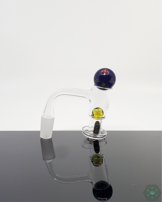 Complete Fidget Glass Slurper Set Bundle with terp pearls, marble, and terp valve for improved vapor control and enhanced flavor experience.