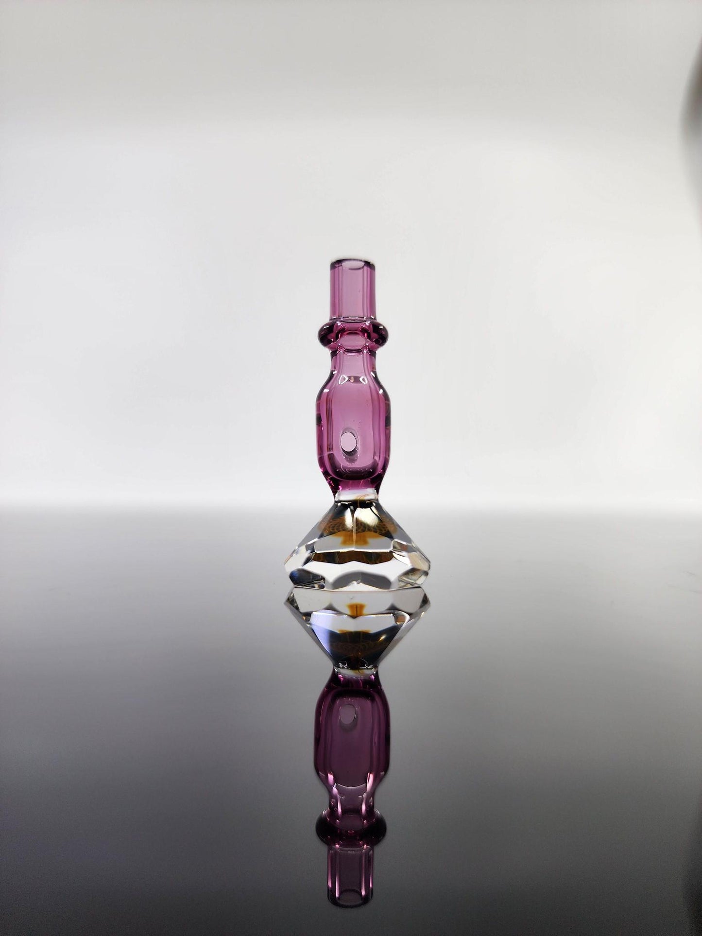 Detailed view of the intricate and artistic design of Gatez Glass Gem Joystick Caps.
