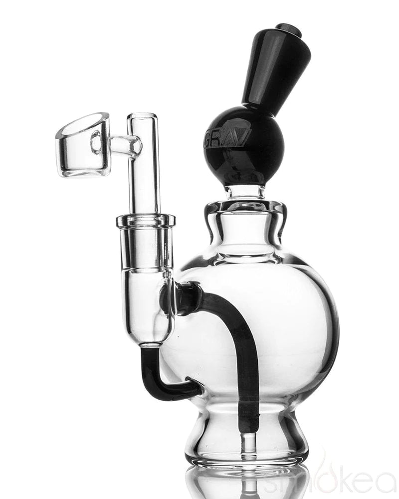 GRAV Labs Orbis Sphera, a compact and efficient glass rig featuring a unique spherical design for smooth, flavorful hits.
