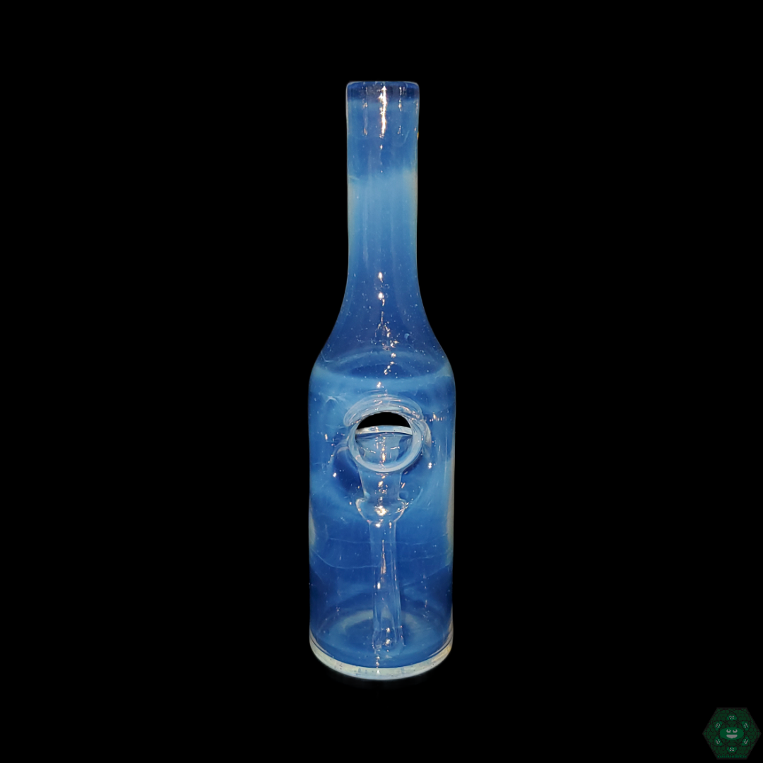 Handcrafted Bro D Full-Color Glass Bottle, a premium-quality artistic glass piece for display or use.