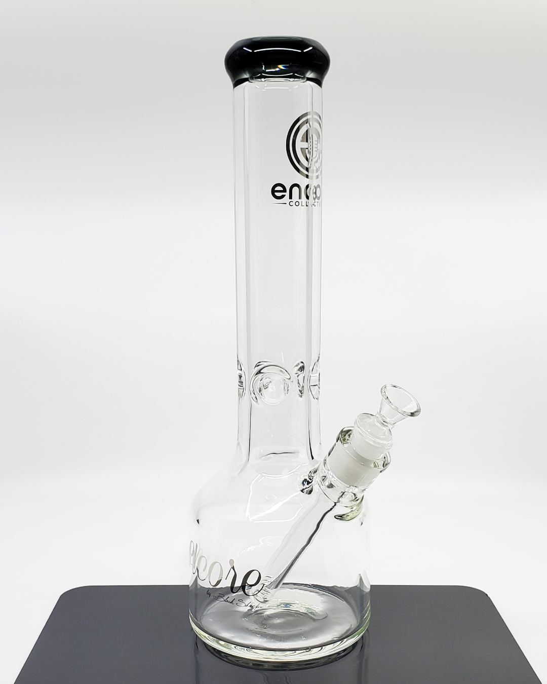 Monark Glass 14-inch 50x9 beaker water pipe with thick borosilicate glass for durability and smooth hits.