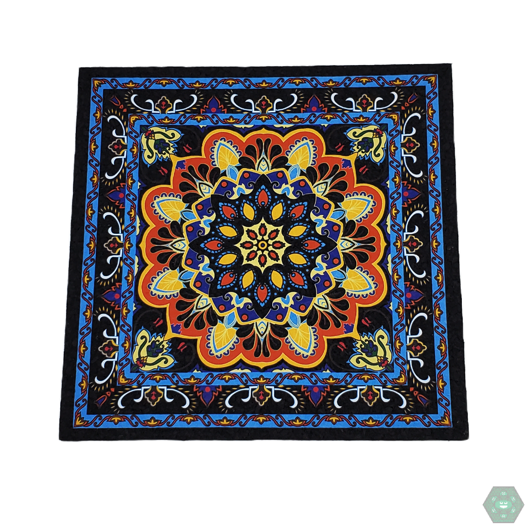 Mood Mats 8” Peach Cobbler Carpet non-slip glass protection mat with a stylish peach-toned design, offering a secure and eye-catching surface for glassware.