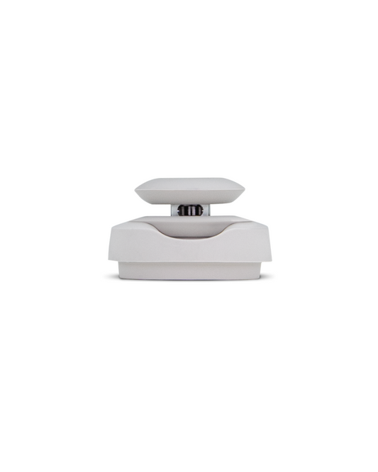 Close-up of Puffco Peak Joystick Cap + Tether, highlighting its easy-to-clean, fidget-friendly, and low-maintenance design.