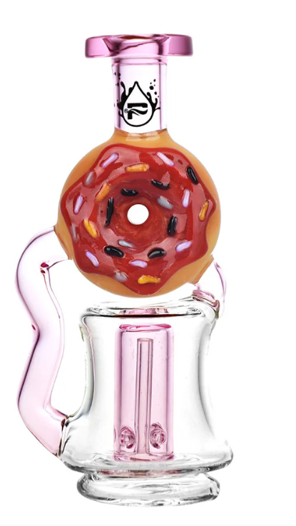 Pulsar Donut Recycler Attachment for Puffco Peak/Pro with frosted sprinkle donut diffuser and dome percolator for smooth, flavorful vapor.