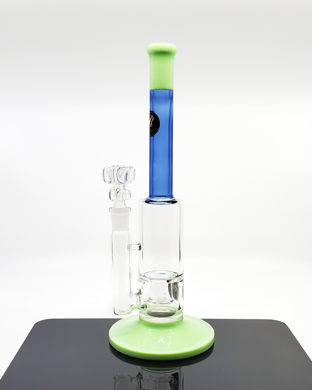 Rehab Glass Full Color Straight Tube Bong – Premium 14-inch water pipe featuring eye-catching full-color glass and excellent smoke filtration.