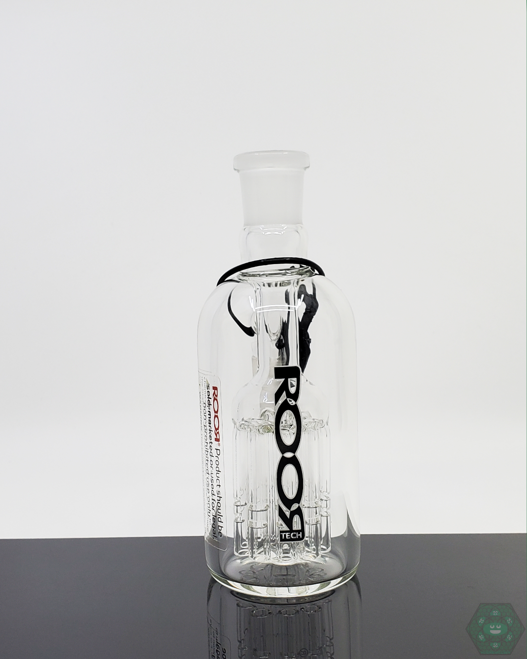 Durable borosilicate glass ROOR 18mm Tree Arm Ash Catcher, enhancing taste and cleanliness with an efficient filtration system.