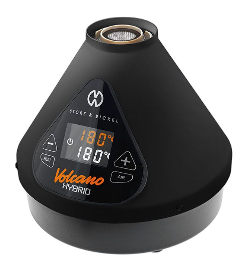 Storz & Bickel Volcano Hybrid Onyx Vaporizer with EASY VALVE Balloon and Mouthpiece for smooth and effortless inhalation.
