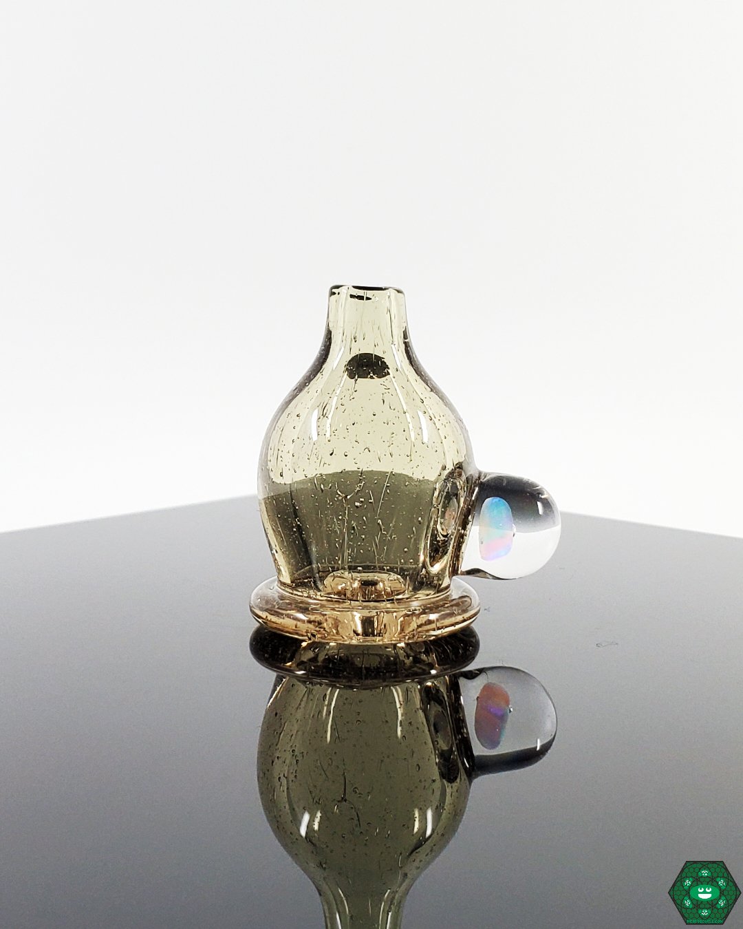 Bigfoot Glass Opal Bubble Cap – Elegant Opal Accent for Enhanced Dabbing. Adds visual appeal and ensures effective airflow. Fits various quartz setups.