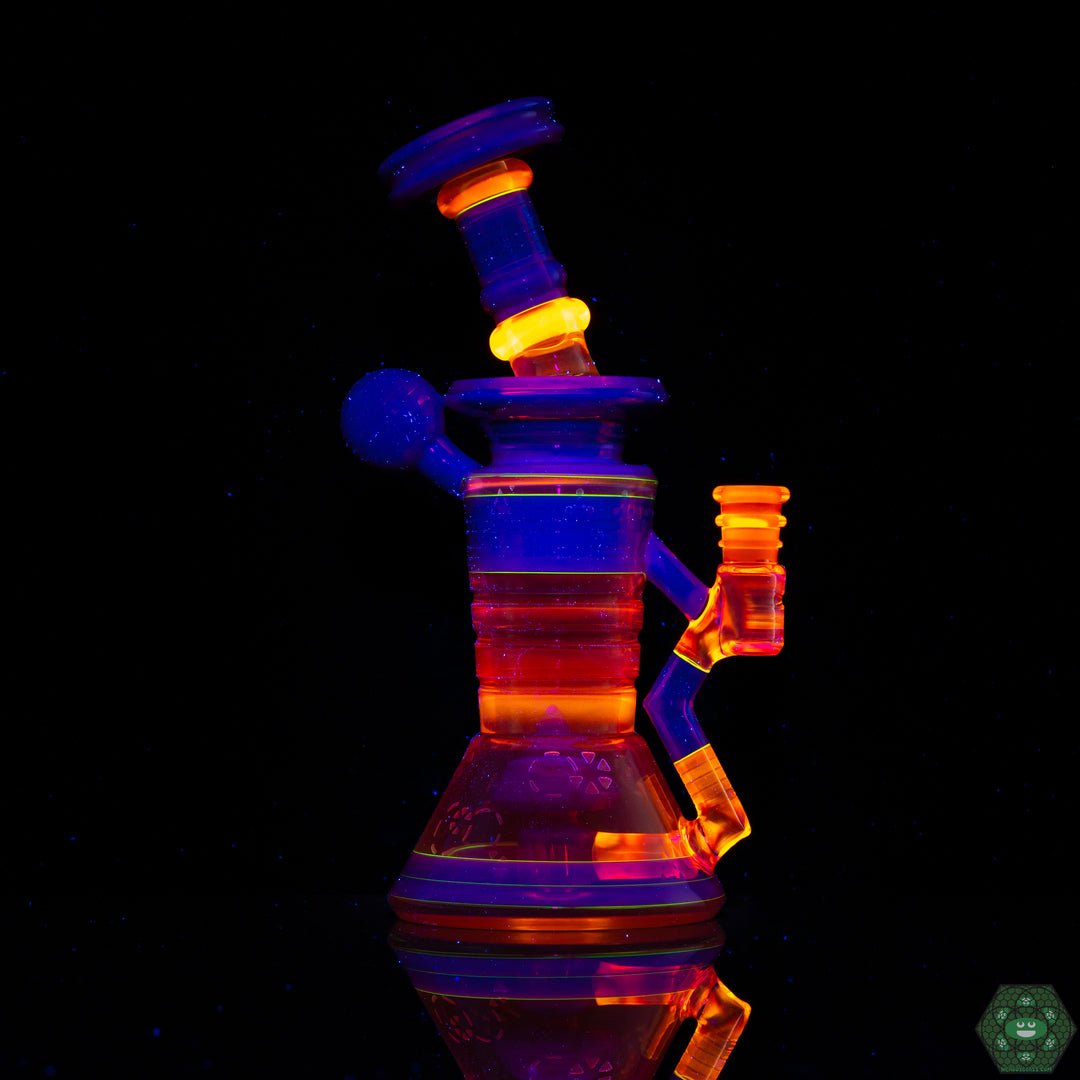 Alex Inwood Glass Mini Tube | Compact 10mm Rig with Artistic Design and Unique Aesthetic Details