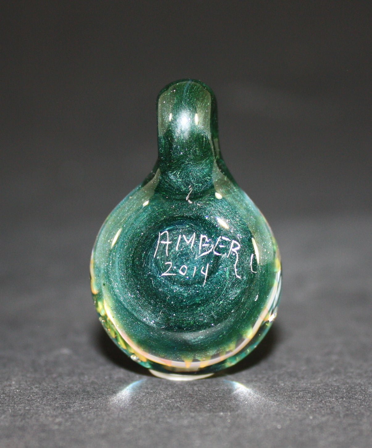 Amber Cottrill Clown Pendant #4 | Artistic Handcrafted Glass Pendant, Ideal for Unique Jewelry Collections
