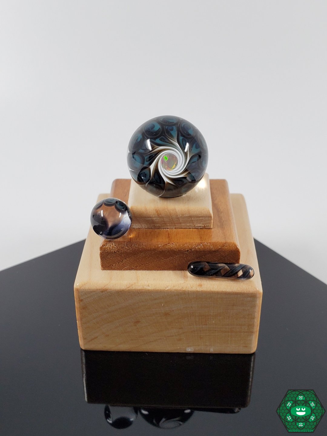 ATH Glass Opal Marble Slurper Set | Ideal Dabbing Collector's Item with Terp Valve and Enhanced Vapor Output