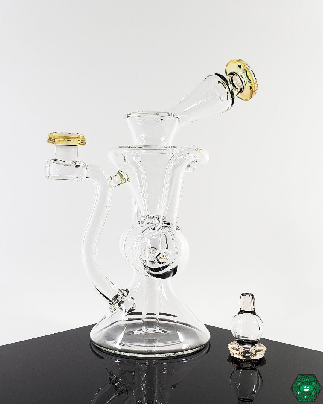 Brick Glass Clear Recycler #3, crafted for efficient airflow and clean function in every session.