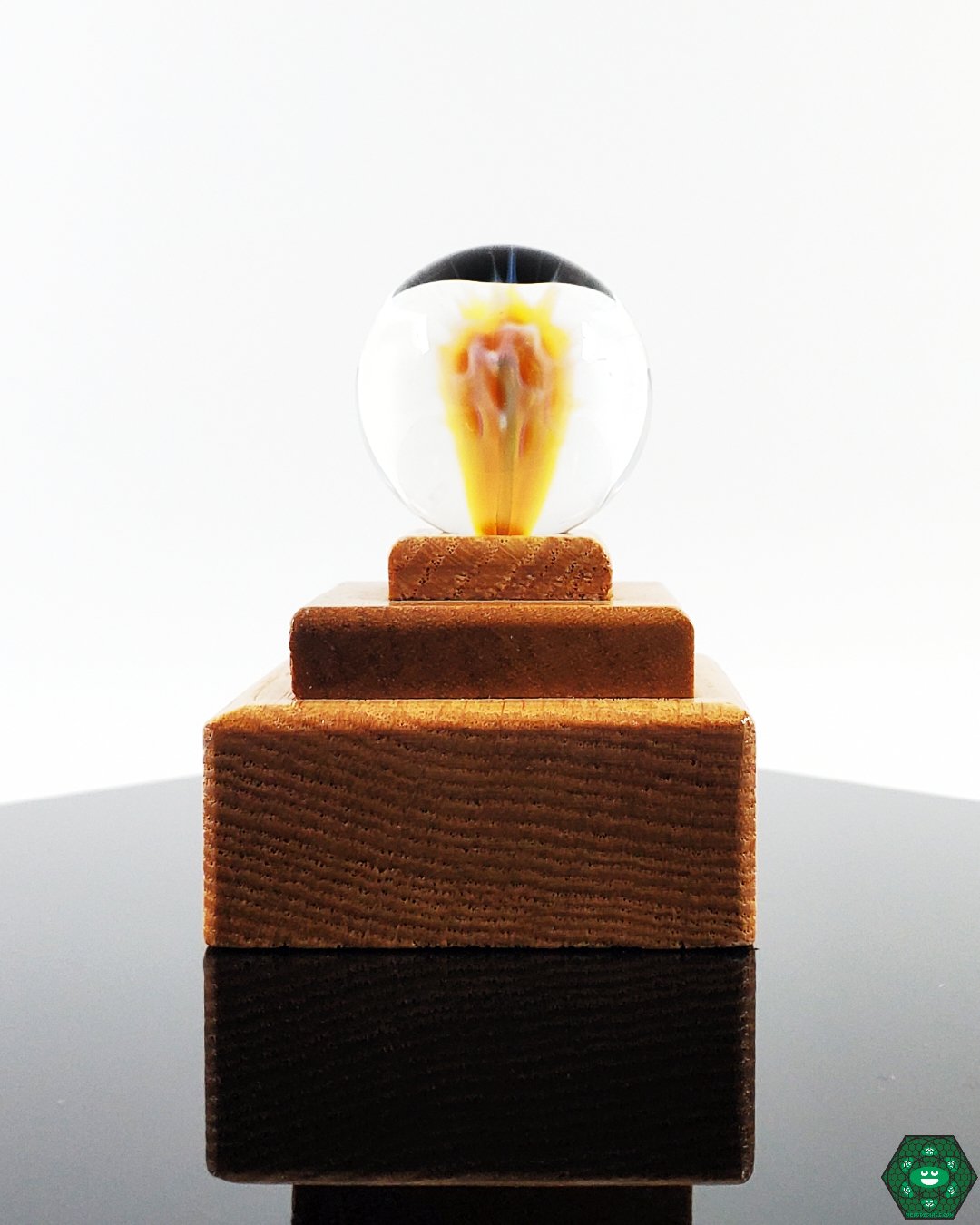 Handcrafted 14mm Brick Glass Fumed Marbles, made from durable borosilicate glass for artistic use