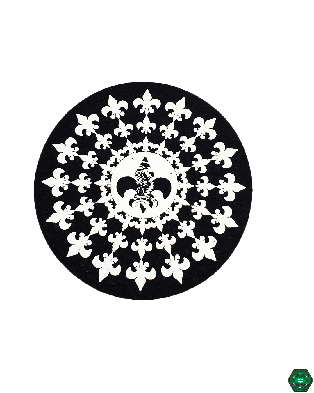 Mesonja Glass Mood Mat, featuring an artistic design and crafted with heat-resistant materials for a non-slip, protective surface that enhances both style and functionality.