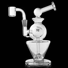 MJ Arsenal Orbital Series Gemini, a compact recycler mini rig featuring innovative orbital filtration, designed for smooth and consistent pulls in a space-efficient design, ideal for users seeking high-functioning pieces with a minimalist aesthetic.