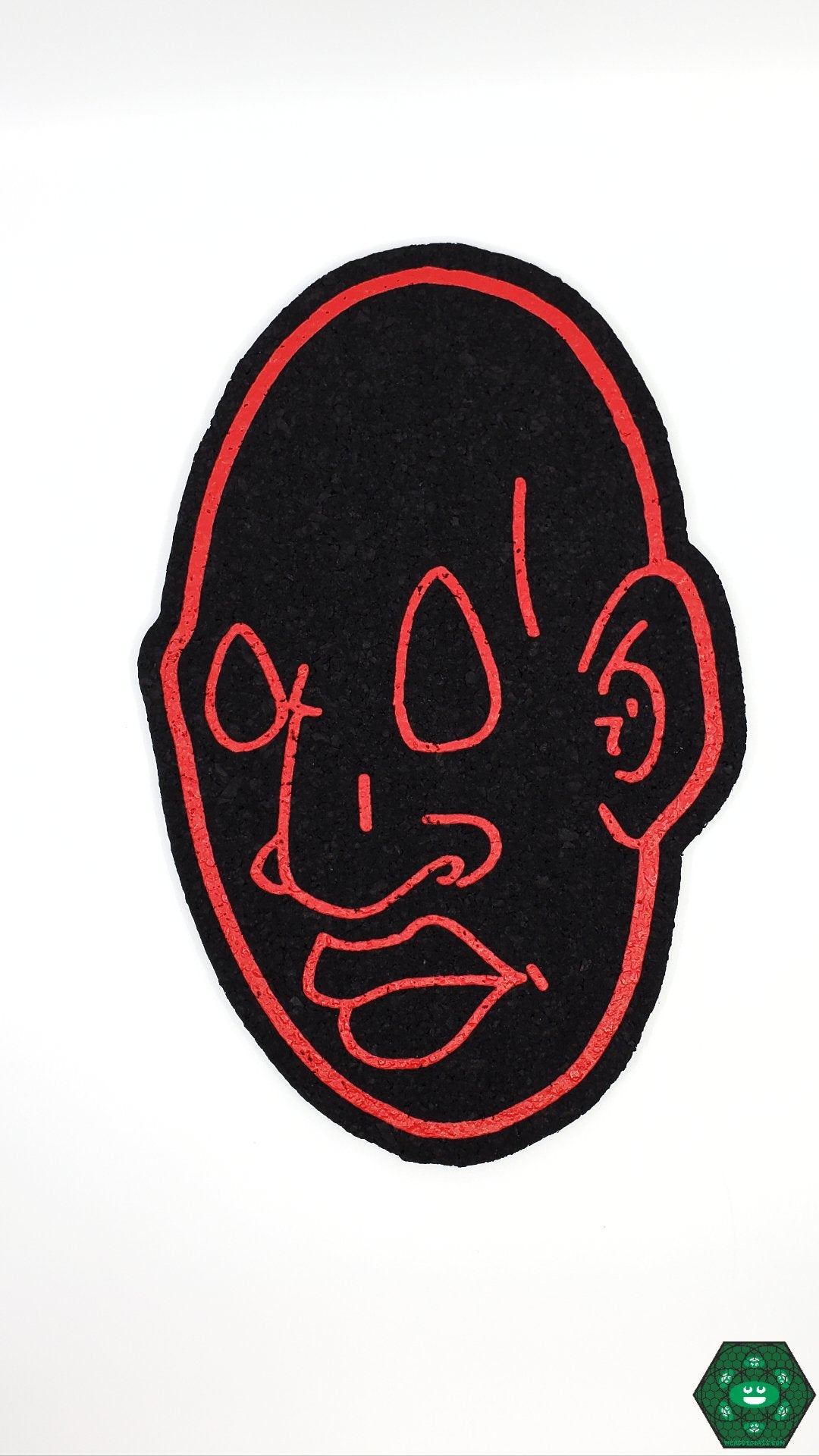 Mood Mat Mr. Red 12", a high-quality, heat-resistant dab mat combining heat resistance with an eye-catching design, perfect for protecting surfaces from heat and scratches, offering stability for glass pieces, adding both functionality and style to your setup.