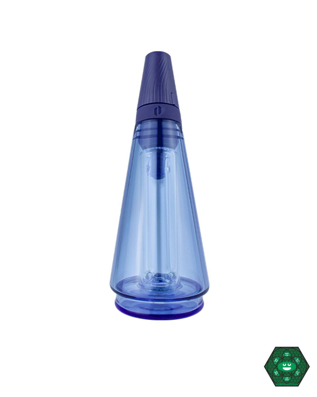 Puffco Peak Pro Travel Glass Attachment – Royal blue borosilicate glass, durable, and travel-ready, designed for a secure fit and easy fill for Peak Pro users.