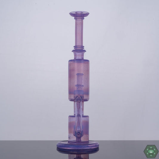 Elegant Purple Lilac Bubble Dumper Carb Cap by The Glass Carpenter, improving dabbing efficiency and flavor.