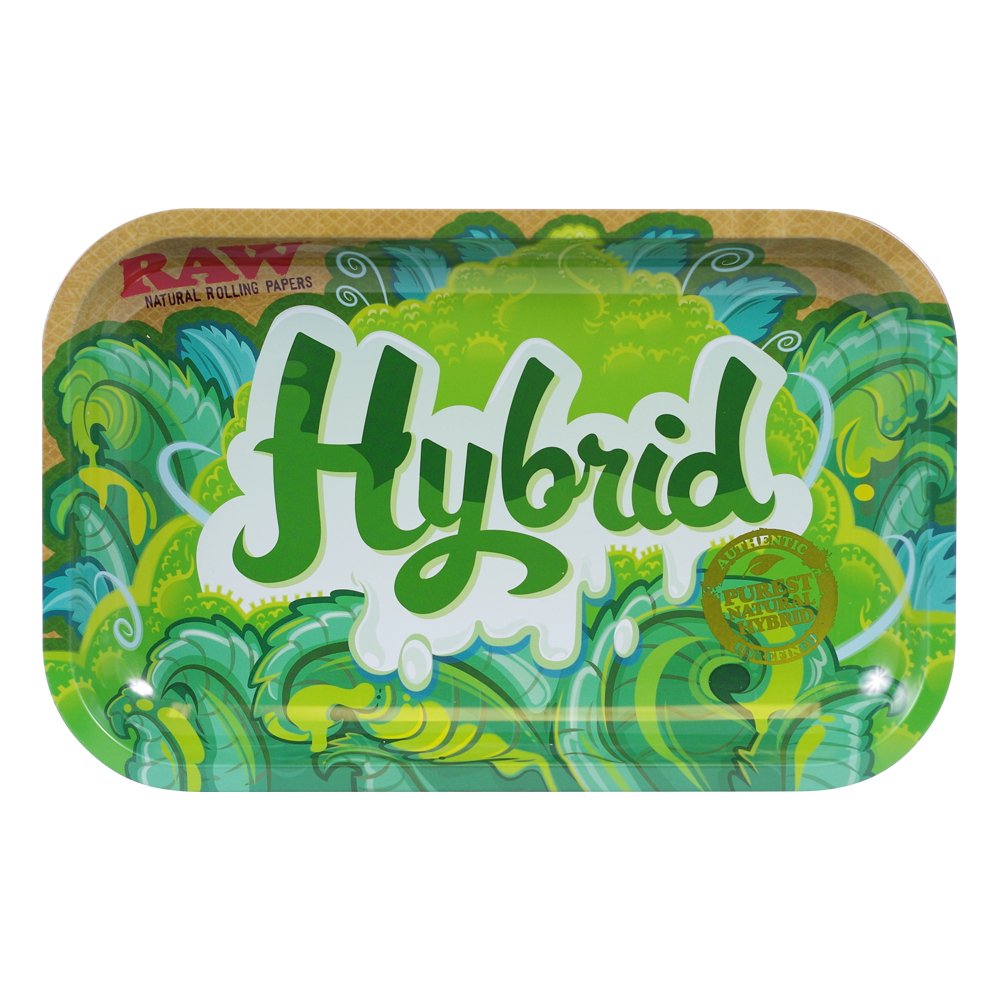 RAW Hybrid Small Rolling Tray, ideal for portable use, combining functionality with a compact size for a complete rolling solution.