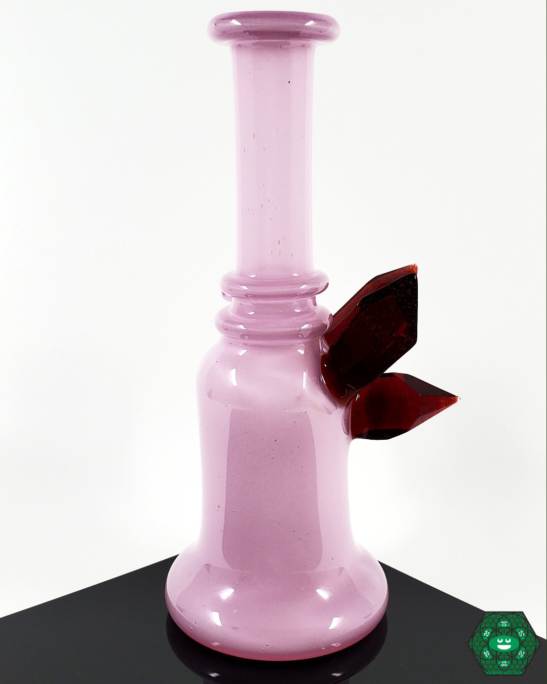 Raya Glass - Crystal Mini Tube (Pink Satin Dipped In Clear) - @Rayaglass - HG