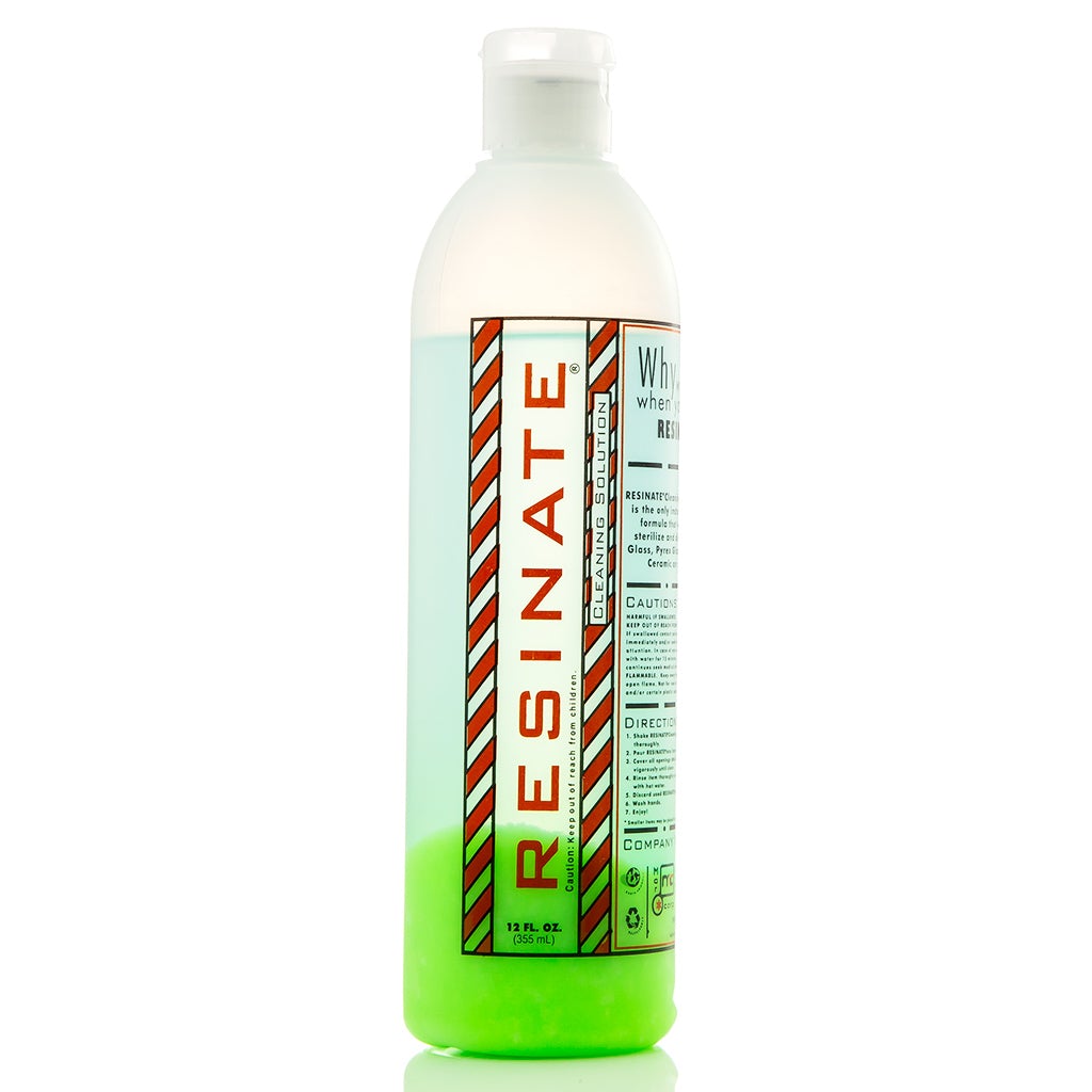 Resinate Green Cleaner – Fast-acting, alcohol-free cleaner for glass and metal pipes, offering powerful resin removal with eco-friendly ingredients.