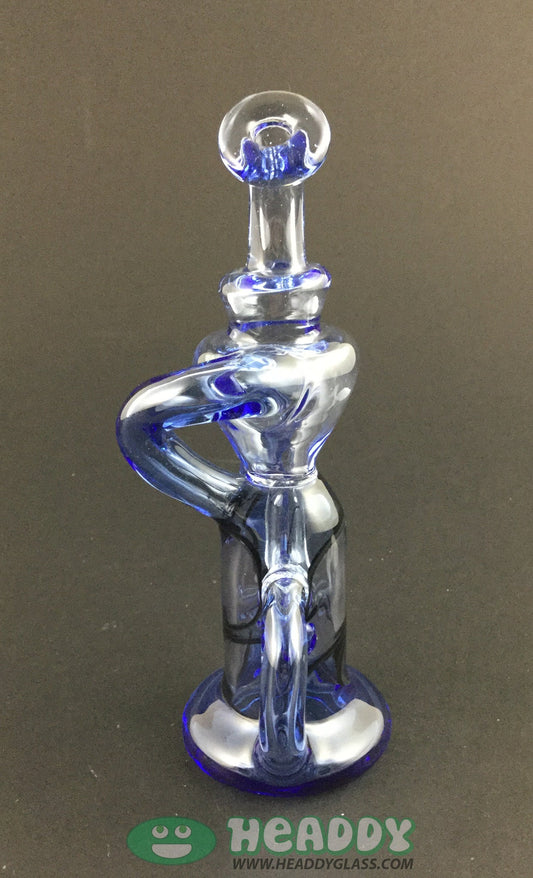 STF Glass Recycler, a premium handcrafted glass piece engineered for enhanced smoke circulation and filtration.
