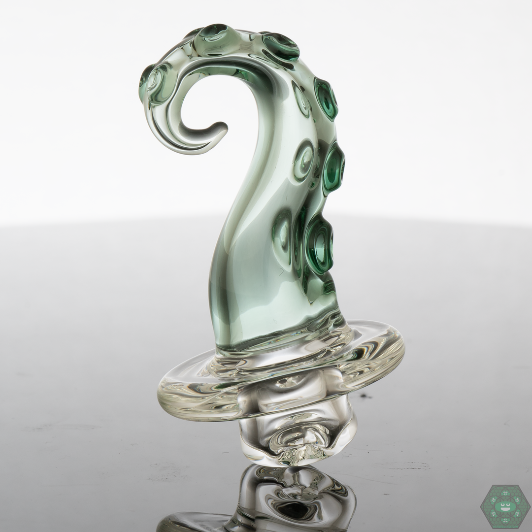 Tentacle Spinner Cap by Wicked Glass, demonstrating its innovative spinner mechanism for even airflow distribution and improved dabbing experience.
