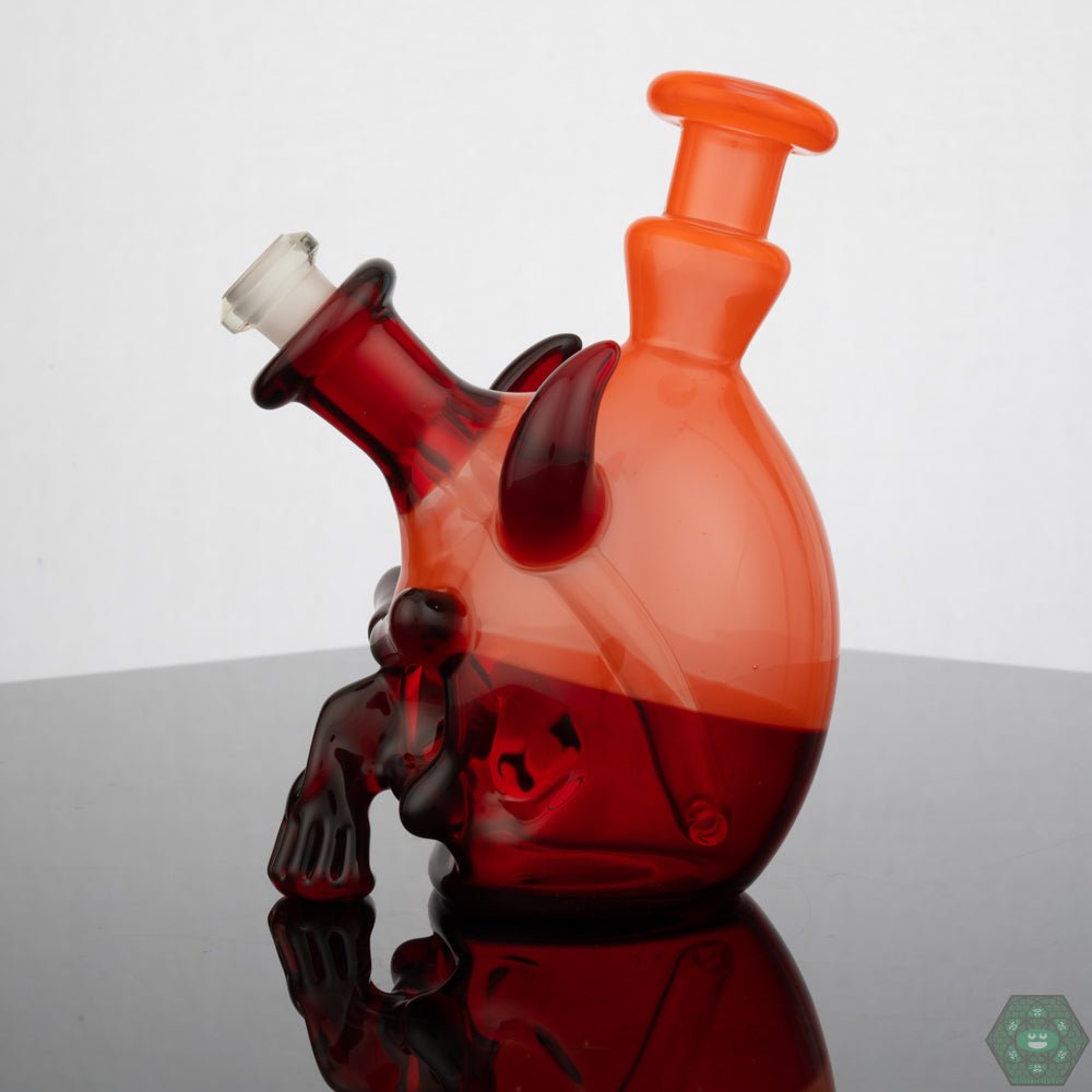 Tuskum Glass Skull Jammer - Pomegranate - @Tuskum_glass - HG